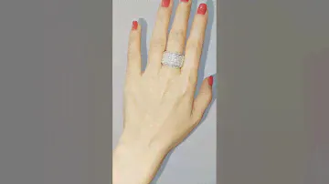 Ring, Fine Jewelry, Sterling Silver, White Cubic Zirconia, Rhodium Plating, New Invisible Setting.
