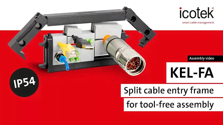 Tool-free cable transit KEL-FA for cables with connectors | Assembly | icotekl