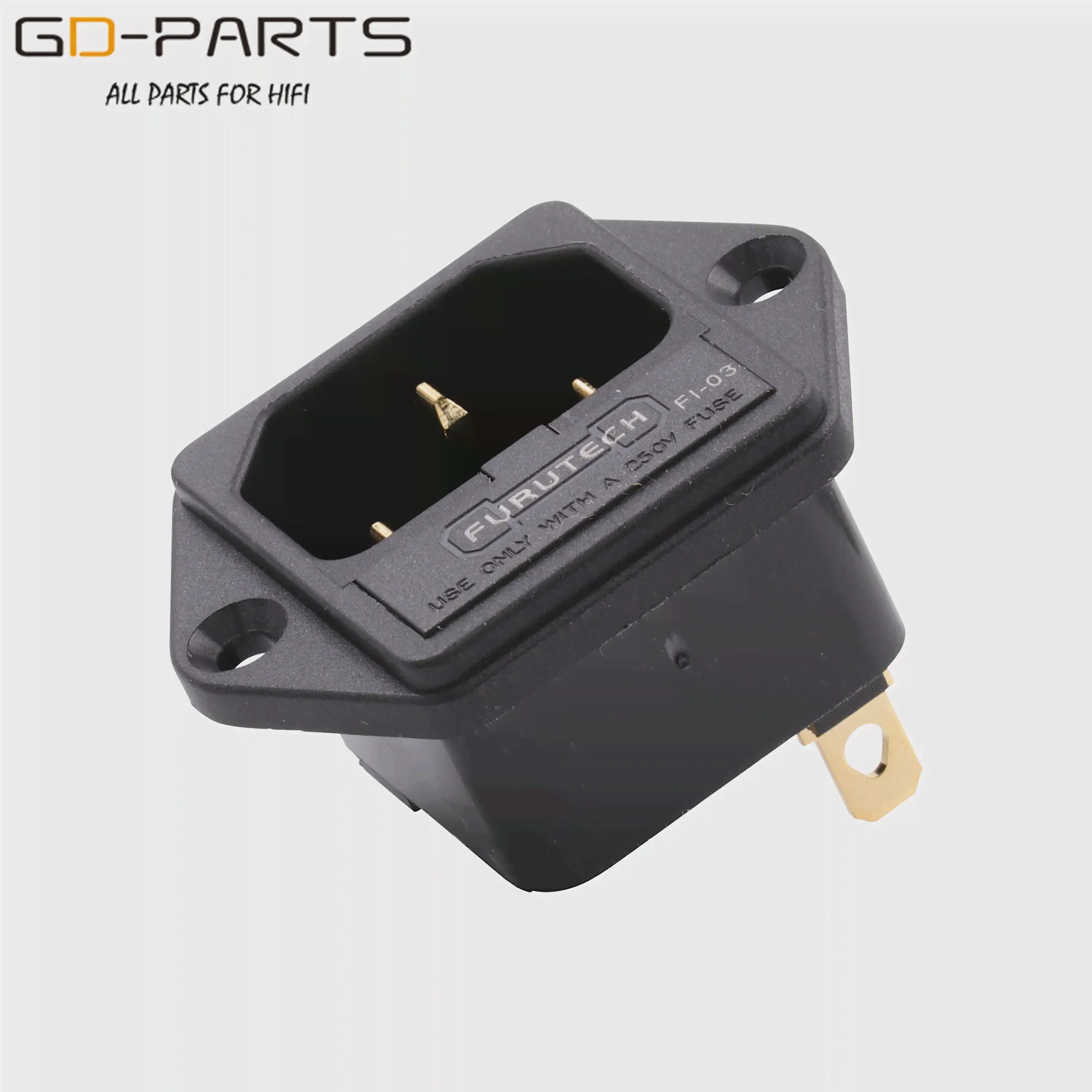 🛍 Новинка, оригинальная розетка FURUTECH FI-03, розетка переменного тока IEC320-1 C14, с держателем предохранителя, покрытие золотом и родием 10 А, 250 В, 1 шт.-4