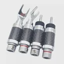 4шт Furutech Audiophile DIY Чистая Медь С Родиевым Покрытием Без Сварки Углеродного Волокна Y-Образный Разветвитель/U-Образная Вилка типа "Банан"