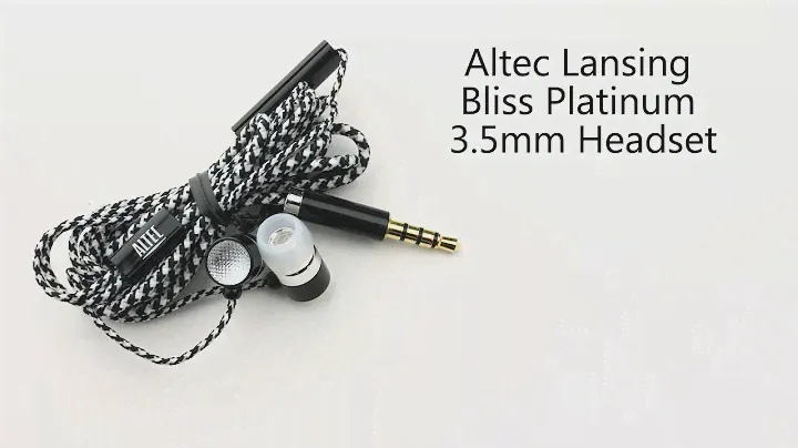 Altec Lansing Bliss Platinum 3.5mm Headset Video Review