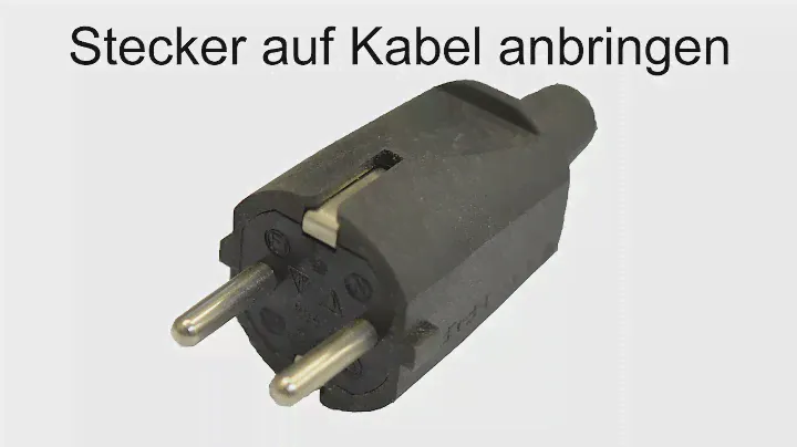 Schuko-Stecker (Schutzkontaktstecker) anbringen