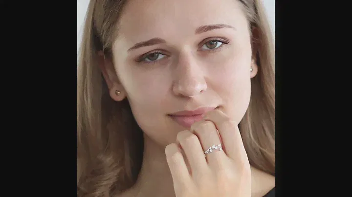 Satinski Rhodium-plated Resizable Leaf Ring | Fits 5 - 9 US / 48 - 59 EU