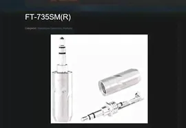 1x Furutech FT-735SM R 3.5mm Stereo Connector Rhodium plated Mini Jack Plug