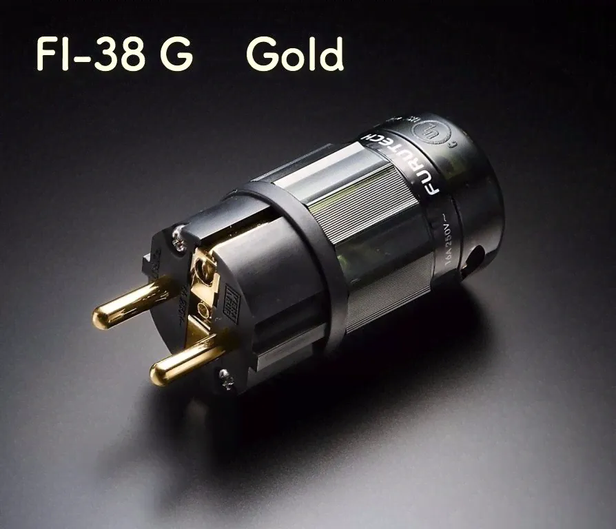 Furutech FI-E38G FI-E38 G Schukostecker Schutzkontaktstecker Netzstecker Gold