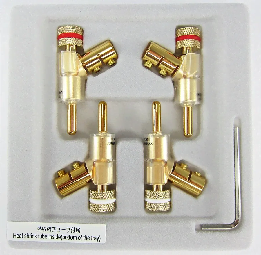 Official FURUTECH audio-grade banana plug 24K gold-plated FP-202(G)4 pieces set