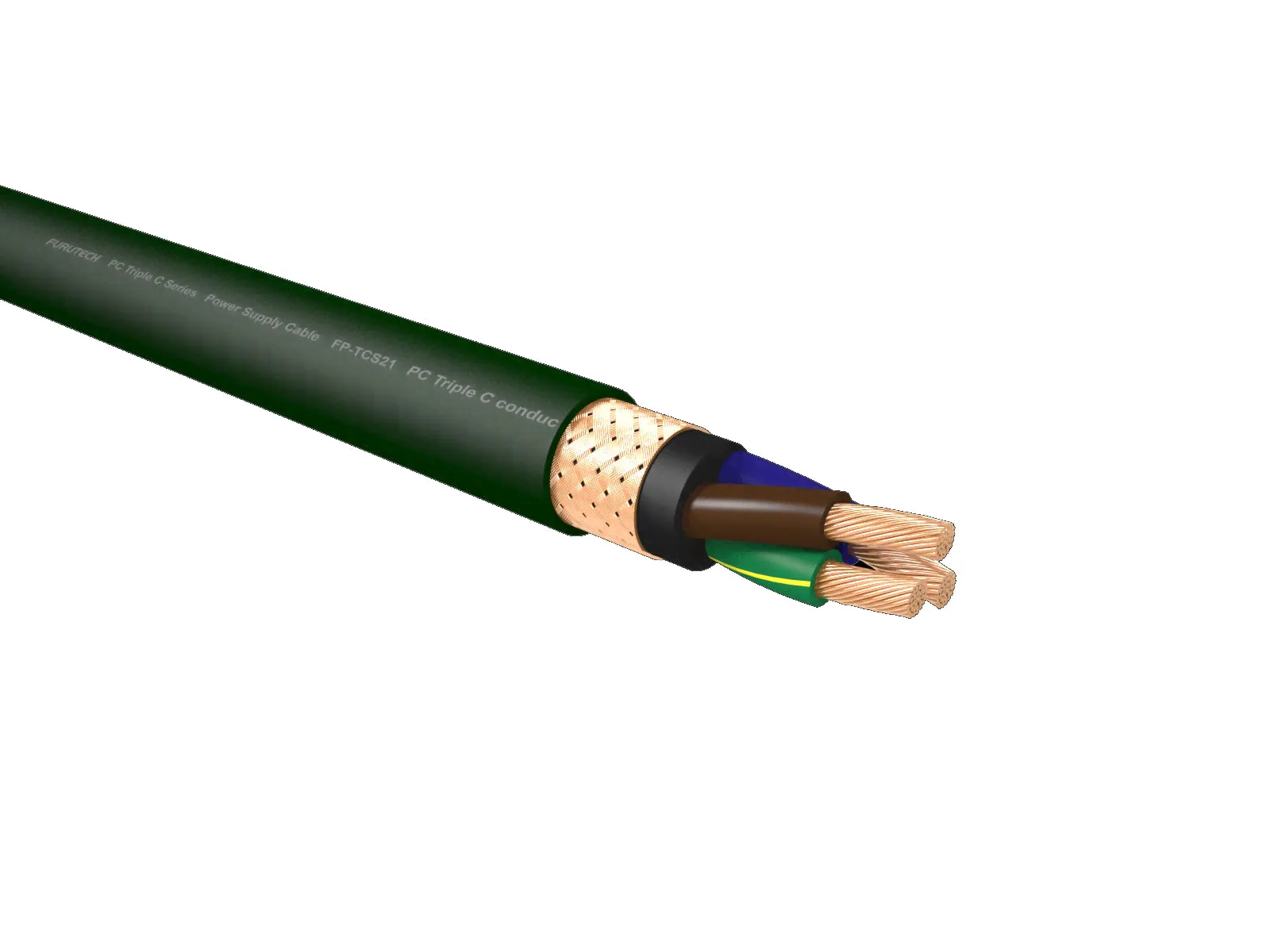 Furutech FP-TCS21 α (Alpha) PC-Triple C OFC Audiophiles Netzkabel Meterware