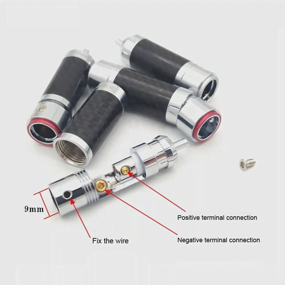🛍 Hi-Fi Furutech CF-102(R), разъем RCA из углеродного волокна с родиевым покрытием, самоблокирующийся разъем, сигнальный кабель