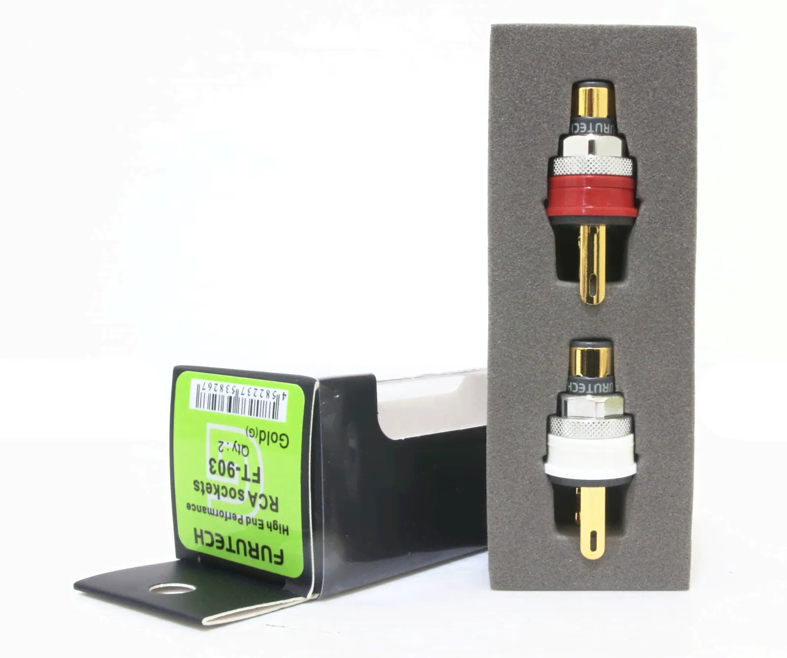 Genuine Furutech FT-903 G Gold Plated RCA Connector Plug Phono-0