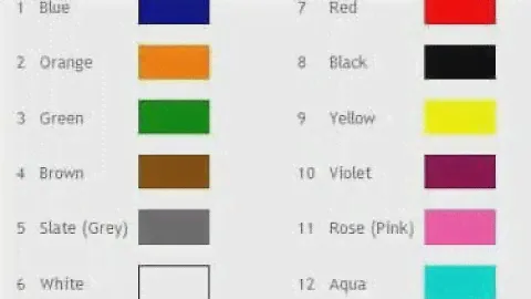 Fiber Optical Color & No. 01 to 12